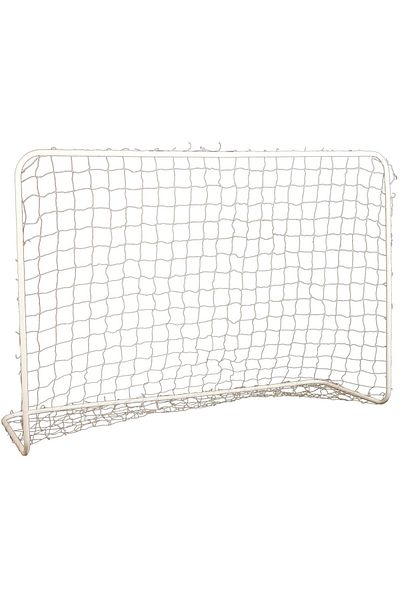 zola Poarta de fotbal pentru copii, ENERO, cu plasa de nailon, otel, cuie de fixare, 182x122x61 cm, alb