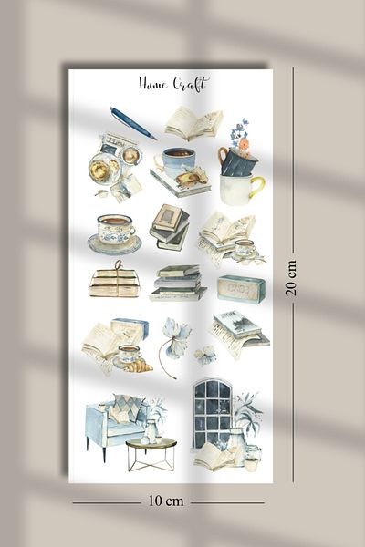 Hume Craft مجموعة ملصقات كتب مريحة مناسبة لجدول أعمال مجلة Bullet Journal