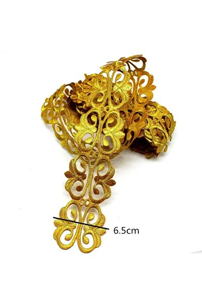 Choice 2656 Gold 1 Yard 1 Yard Gold Embroidered Lace For Cosplay Dress Appliques Iron On Europe Vintage Diy
