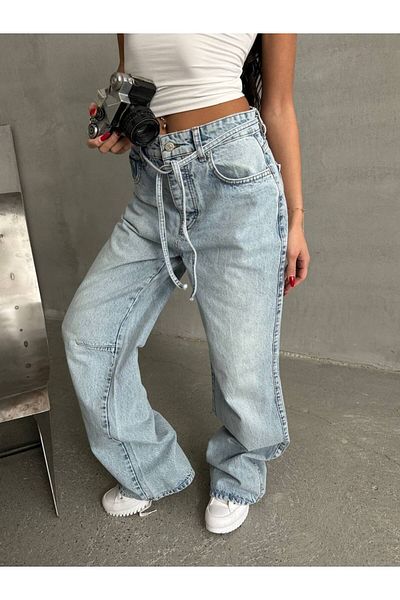 DENİKK TREND SPECIAL DESIGN ΠΛΑΤΗ ΠΟΔΙ PALAZZO JEAN ΤΕΝΙΝ ΠΑΝΤΕΛΟΝΙ ΛΕΠΤΟΜΕΡΕΙΑΣ