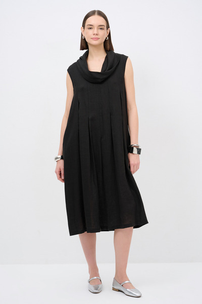 Love My Body Degoje Yaka Keten Elbise