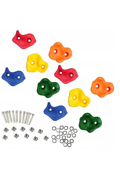 zola Set pietre de catarat, Zola, 10 bucati, creaza-ti perete de alpinism pentru copiii,multicolor