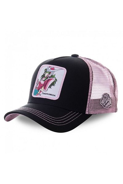 Choice 55-60cm ANDROMEDA PINK BLACK Anime Saint Seiya Cotton Baseball Cap Adjustable Men Women Hip Hop Mesh