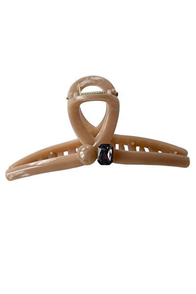 TAKIŞTIR Cream Color Stone Detailed Latch Buckle