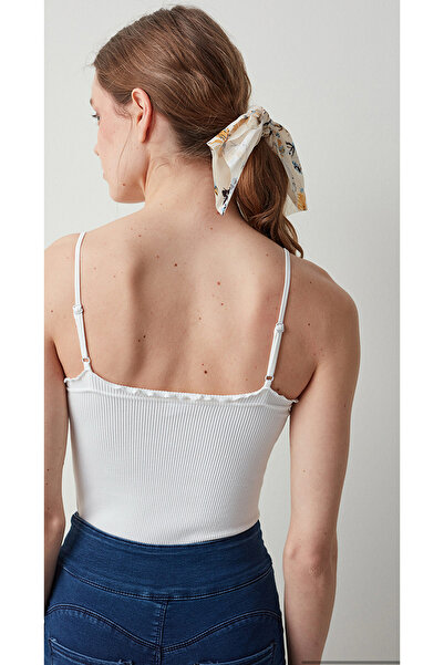 Penti Krem Frill Detailed Bodysuit