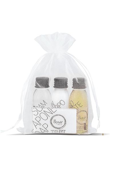 Easy Easy Cosmetics Gift Set - with Argan Oil 30 ml. Packed in Organza Bag. Set of 5 pieces