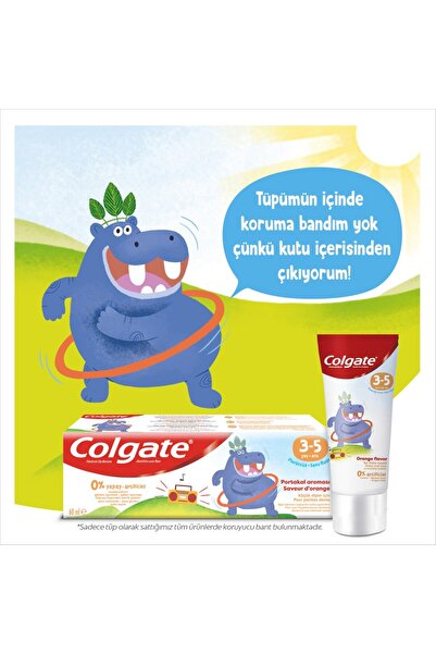 Colgate Kids Orange Flavor Fluoride-Free Toothpaste 3-5 Years 60 ml