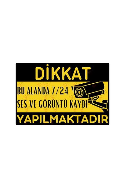 Hayg Equipment Attention - Audio and Video Recording Is Taking Place in This Area 24/7 Dekota Sign - 15cm X 22.5cm