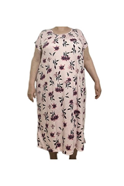 İpek Women's Short Sleeve Plus Size 100% Cotton Nightdress/Dress