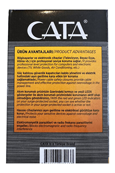 Cata Ct-9186 Akım Ve Çocuk Korumalı Tekli Kablosuz Priz (1 ADET)