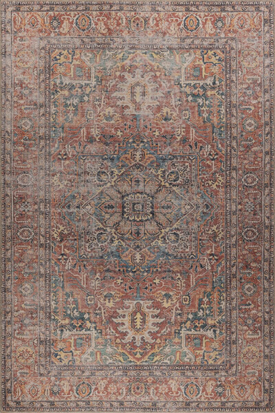 Foldy Vintage Desenli Dokuma Taban Dekoratif Renkli Halı FL 49