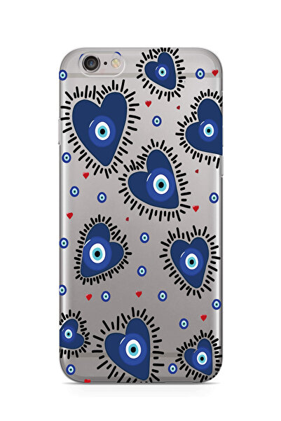moonset Iphone 6 Plus / 6S Plus Uyumlu Nazar Kalpler Tasarımlı Baskılı Şeffaf...