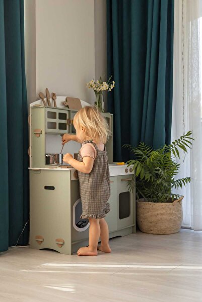 HOBBY HOUSE Ahşap Oyuncak Çocuk Mutfak Seti Servis Seti