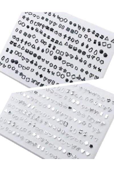 Shisa Jewel Rastgele seçilmiş 4 çift gümüş ve siyah minimalist küpe. Hipoalerjenik plastik küpe iğneleri(75)