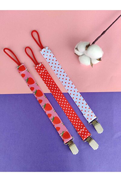 3Baby Emzik Tutucu / Emzik Askısı Seti / Emzik Zinciri 3'lü