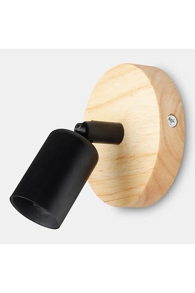 JOYINLED No Bulb black Vintage Design Wood Wall Lamp with E27 Base Type Black White Style Wood Lamp Lights fo