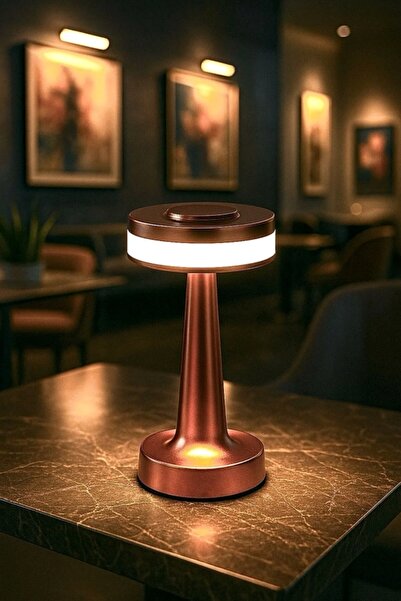Cata CT-8435 Rose ( Bakır )dokunmatik Şarjlı Led Masa Lambası