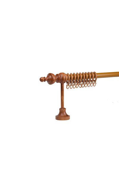 di'mora by ağbaht züc. Umeraș pentru perdea rustic din lemn de stejar Ceren cu cap dezasamblat - fără raze