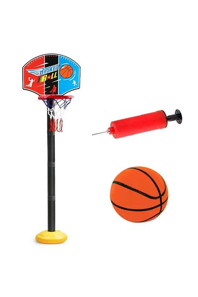 zola Basketball hoop with backboard, Zola, adjustable height 52-116 cm, diameter 20 cm, ball, pump