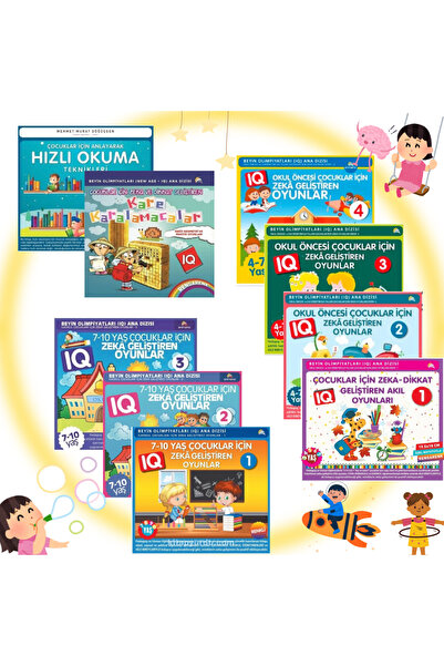 Ekinoks 4-10 Yaş Çocuklar Için Iq Zeka Ve Dikkat Geliştiren Aktiviteli Akıl Oyunlar - 9 Cilt-1 Roman Hediye