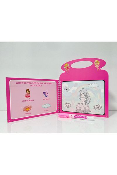MODA Land of Princesses Hand and Motor Skill Development Gift Magic Water Coloring Notebook