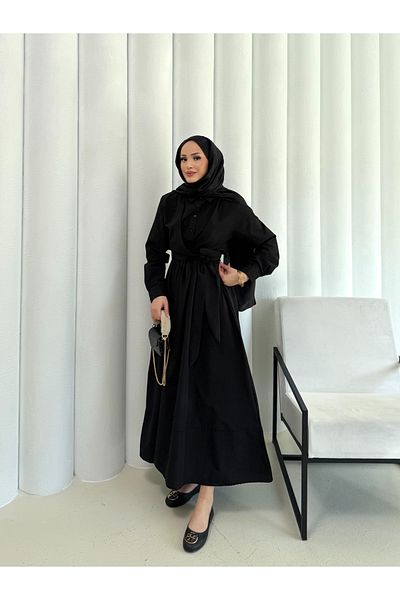 Melike Tatar Tie-up Poplin Dress 68-6163