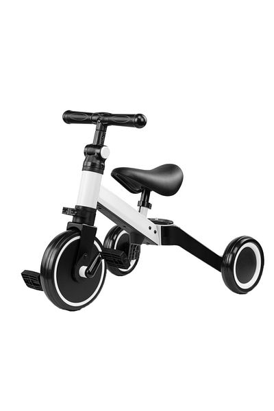 zola Bicicleta 2 in1, Zola®, cu 3 roti, cadru din aluminiu, manere din cauciu, alba