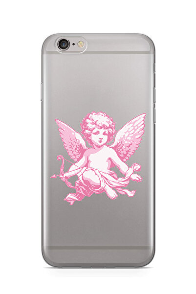 moonset Iphone 6 Plus / 6S Plus Uyumlu Melek Tasarımlı Baskılı Şeffaf Telefon...