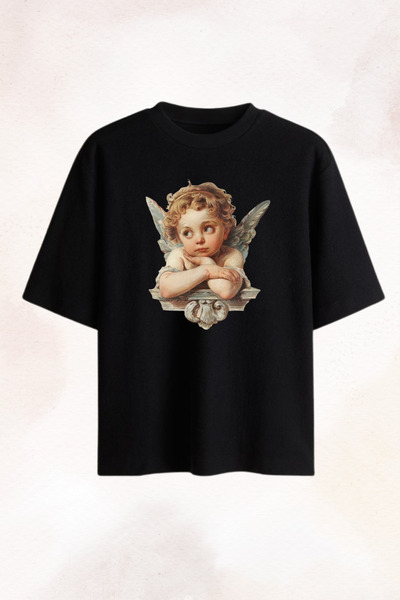 Dupe Design Unisex majica sa anđeoskim printom, veće veličine