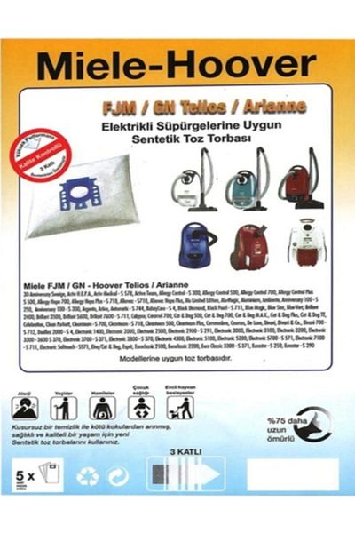 HomeShopping Miele - Hoover Synthetic Electric Dust Bag 10 Pcs