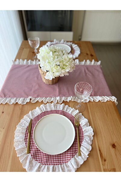 eyma home Pitikare Fisto fırfırlı supla 6 adet (leke tutmaz )