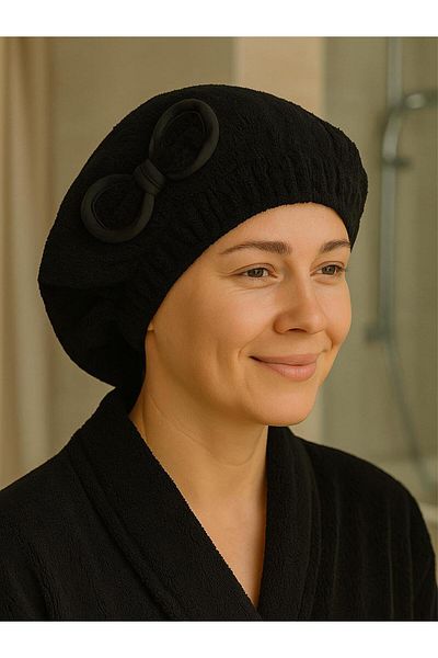 Ender Home Dreamsoft Hair Drying Cap – Elastic with Velvet Bow