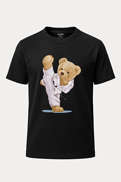 nirvoda Μπλουζάκι Unisex με λαιμόκοψη με λαιμόκοψη με χαριτωμένο αρκουδάκι Ku...