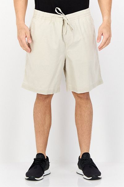 Dockers Men Drawstring Solid Chino Short, Beige