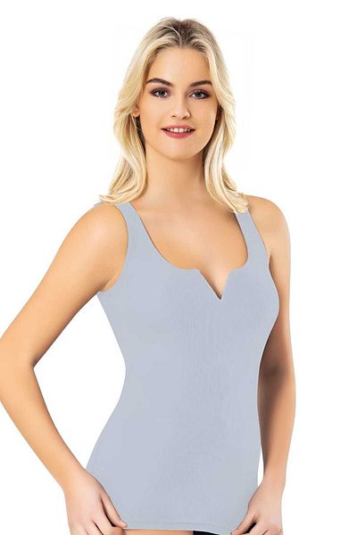 Uniquetrenders Tricou pentru femei, 6 piese, cu bretele late, cu decupaj în V