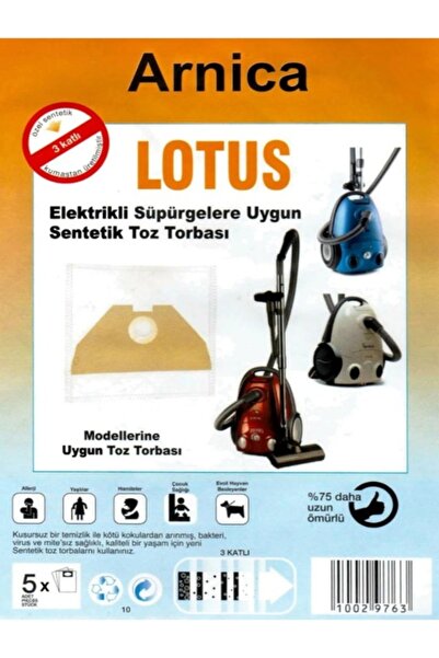 HomeShopping أرنيكا لوتس مكنسة كهربائية كيس غبار قماش 5 قطع