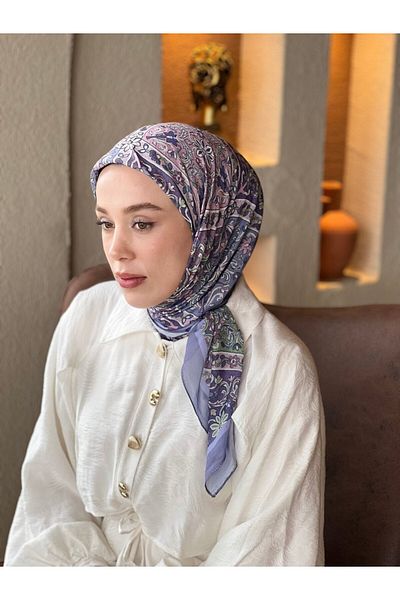 Modakaşmir Flower Path Pattern Cotton Scarf