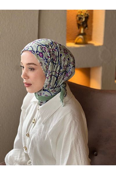 Modakaşmir Ivy Pattern Cotton Scarf