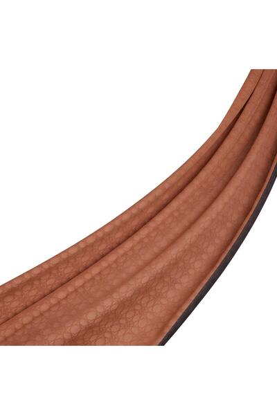 ipekevi İpekevi Four Seasons Monogram Pattern Σάλι 04356-Χάλκινο
