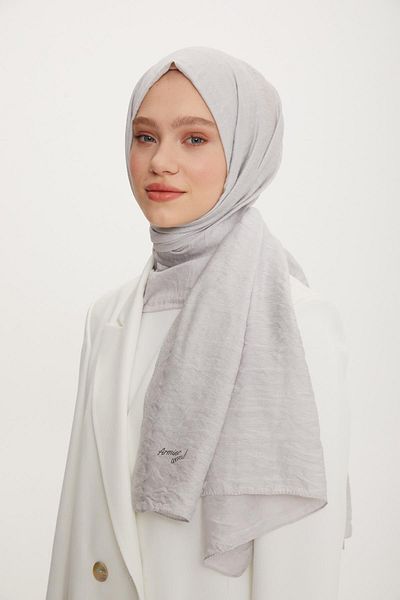 Armine Trend Star Shawl 3 Textured - Ats3str-540 - Ανοιχτό Γκρι