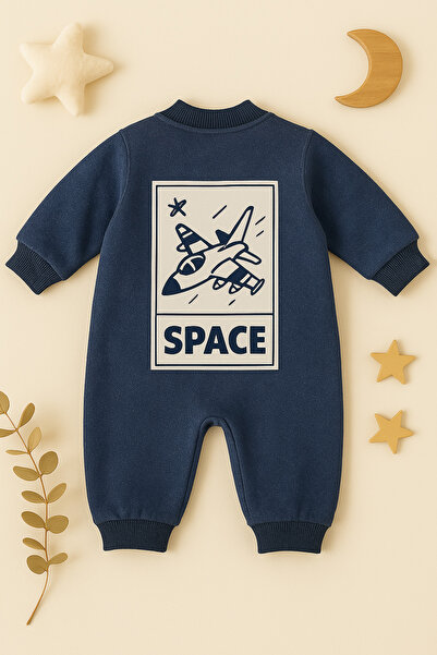 bebiya baby kids Pamuklu Bebek Kot Tulum - Erkek Bebek Yazlık/Kışlık Tulum - Çıtçıtlı ve Rahat - 3-12 Ay