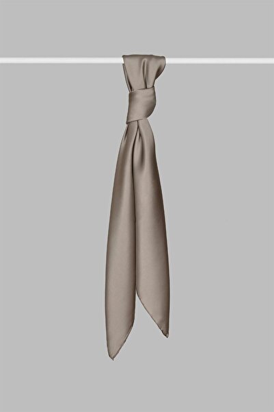 ARMANDA Saten İpek Eşarp 4444-Vizon