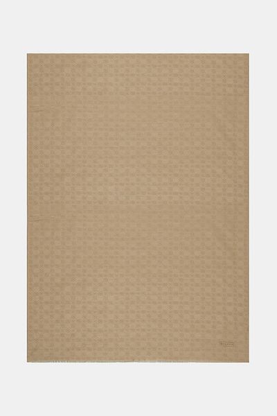 Vakko Σάλι Cotton Silk Monogram 40752-μπεζ