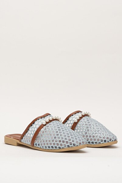 Liger Жіночі тапочки з мереживною стрічкою та ремінцем БЛАКИТНІ