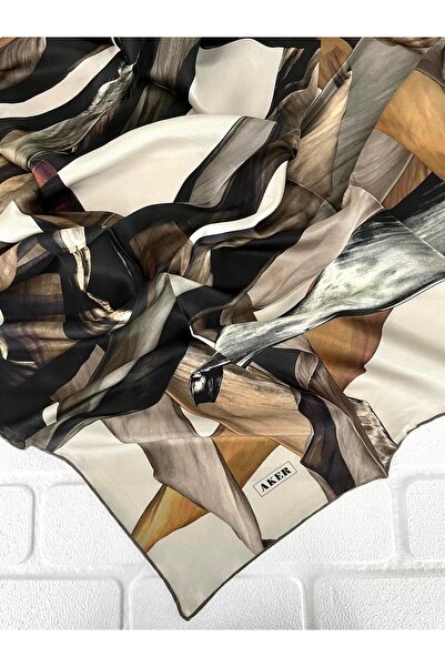Aker Crepe Satin Silk Scarf 6812701-332