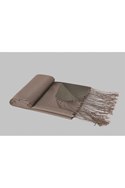 ARMANDA Çift Taraflı Düz Renk İpek Şal 3011-Vizon Haki