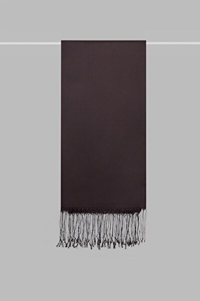 ARMANDA Μονόχρωμο μεταξένιο σάλι Kroren 4026-Καφέ γωνιακό