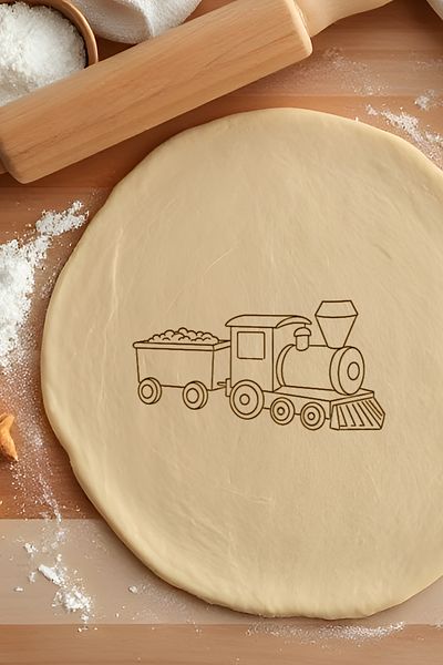 oalpo Train Cookie Mold, Dough Shaper, Biscuit Mold, Easy Cutting Tip
