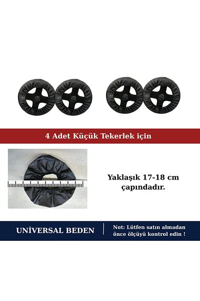 Breen Black Walking Stick Baby Stroller Wheel Protective Case, Does Not Take up Space, Waterproof, Dustproof