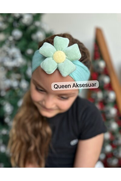 QUEEN AKSESUAR Λούτρινο λουλουδάτο ελαστικό μαλακό φαρδύ κοριτσίστικο κοριτσίστικο κοριτσίστικο λουλουδάτο κοριτσίστικο μπαντάνα με πράσινο χρώμα